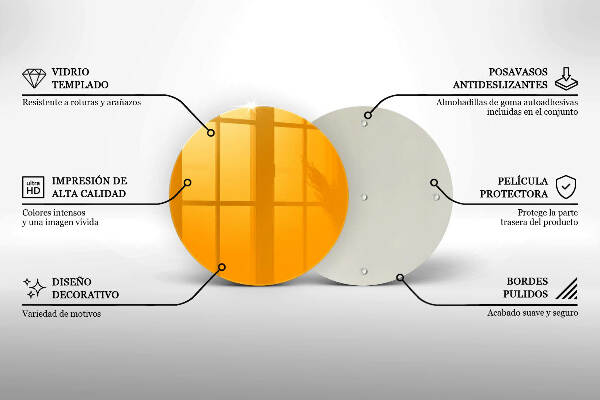 Síri gyertya alátét Sötét sárga színű