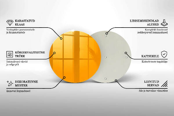 Síri gyertya alátét Sötét sárga színű