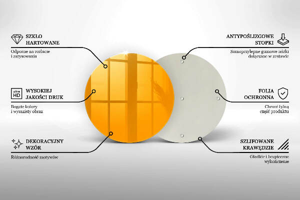 Síri gyertya alátét Sötét sárga színű