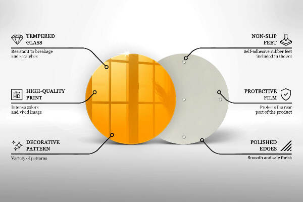 Síri gyertya alátét Sötét sárga színű