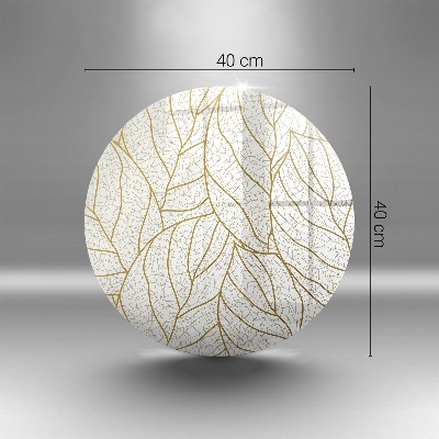 Üveg alátét gyertyákhoz Line-art levelek minta