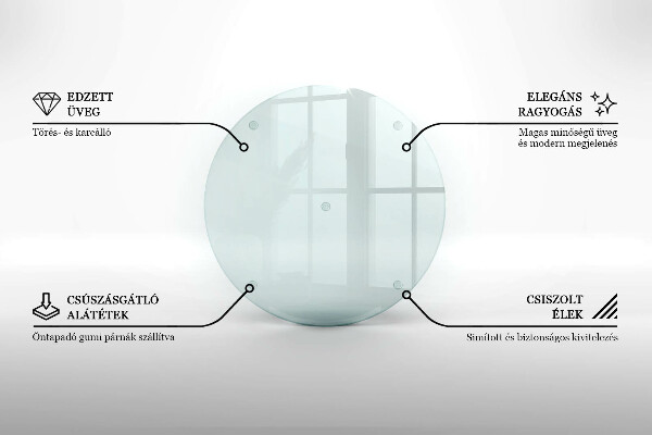 Kerek üveg gyertyatartó átlátszó