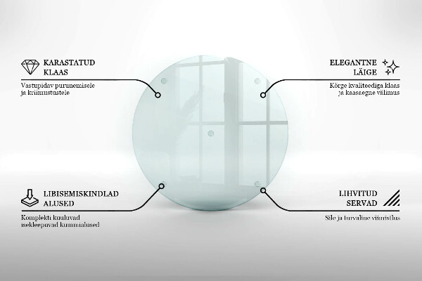 Kerek üveg gyertyatartó átlátszó