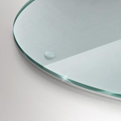 Kerek üveg gyertyatartó átlátszó