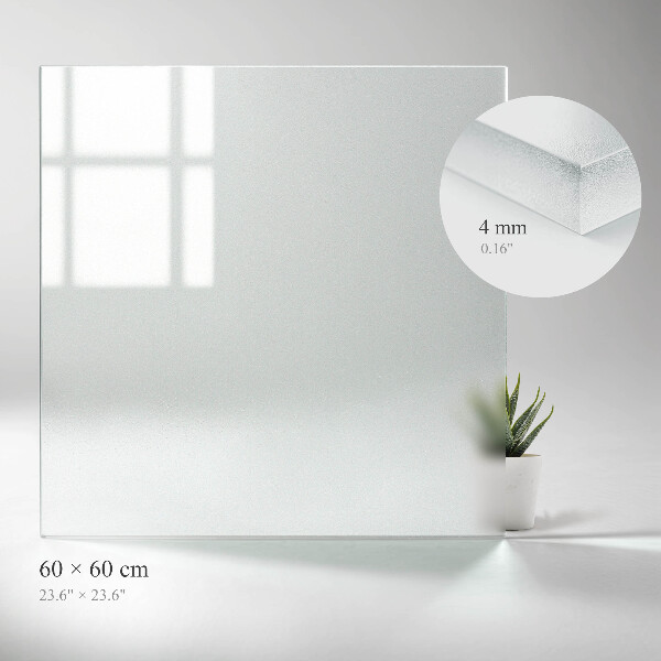 Négyzet alakú asztallap Félig átlátszó