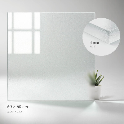 Négyzet alakú asztallap Félig átlátszó