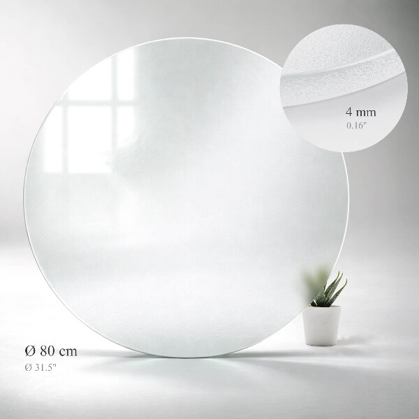 Kerek asztallap Félig átlátszó