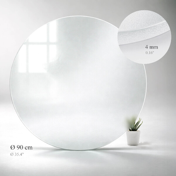 Kerek asztallap Félig átlátszó