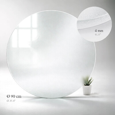 Kerek asztallap Félig átlátszó