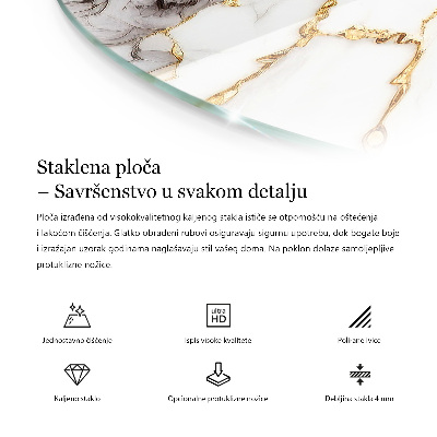 Edzett üveglap Színe fehér sima