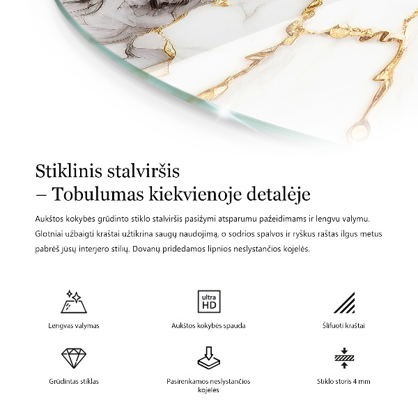 Edzett üveglap Színe fehér sima