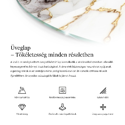Edzett üveglap Színe fekete sima