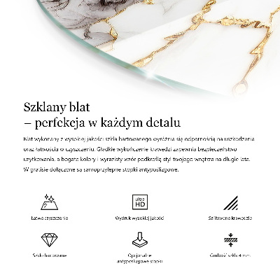 Edzett üveglap Márvány textúra minta
