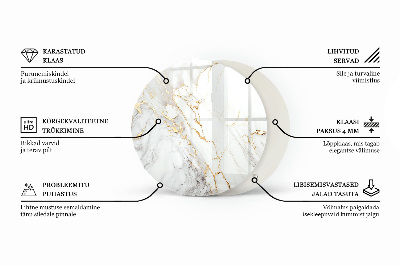 Edzett üveglap Márvány textúra minta