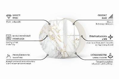 Edzett üveglap Márvány textúra minta