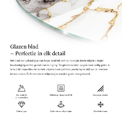 Edzett üveglap Márvány textúra minta