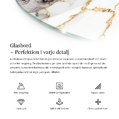 Edzett üveglap Márvány textúra minta