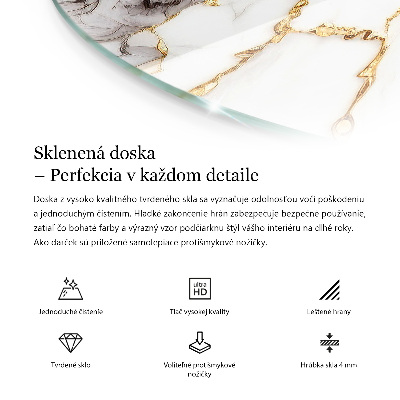 Edzett üveglap Márvány textúra minta
