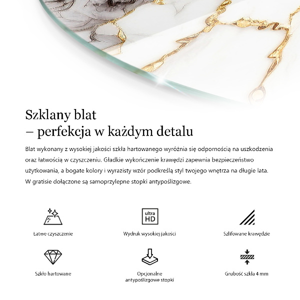 Edzett üveglap Beton textúra karcolásokkal