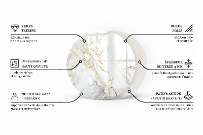Edzett üveglap Beton textúra karcolásokkal