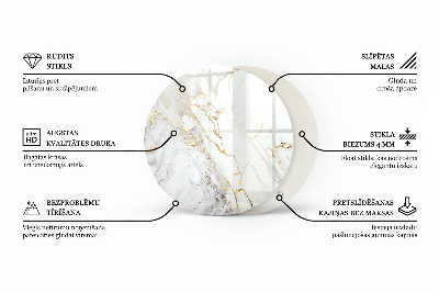 Edzett üveglap Beton textúra karcolásokkal