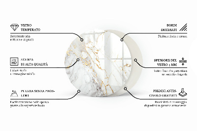 Edzett üveglap Elegáns márvány erekkel