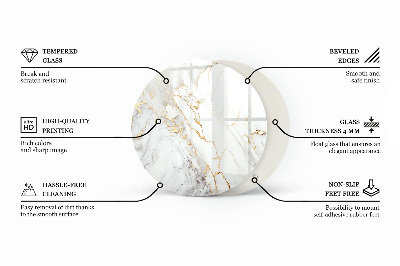 Edzett üveglap Elegáns márvány erekkel