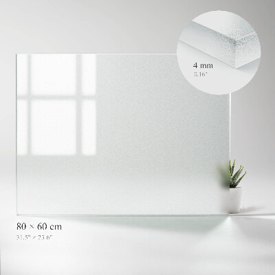 Téglalap alakú asztallap Félig átlátszó