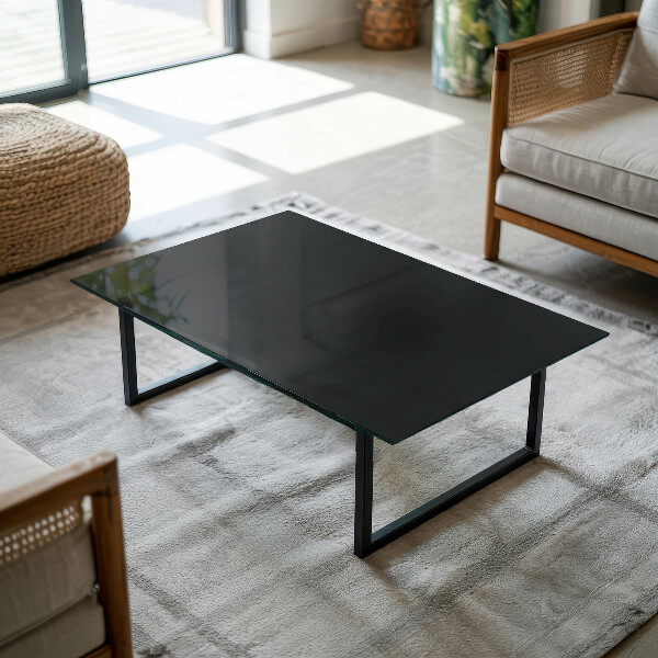 Téglalap alakú asztallap Tömör fekete elegáns