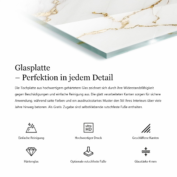 Téglalap alakú asztallap Márvány grafikai kompozíció
