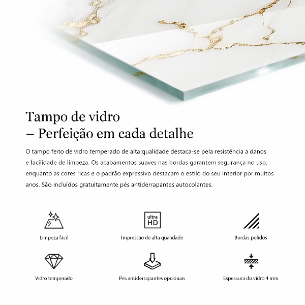 Téglalap alakú asztallap Márvány grafikai kompozíció