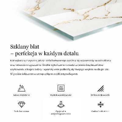 Téglalap alakú asztallap Finom márvány erek