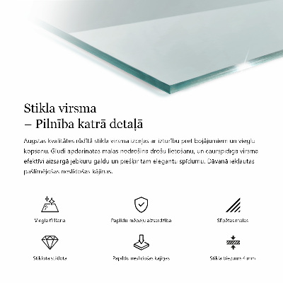 Átlátszó téglalap alakú edzett üveglap