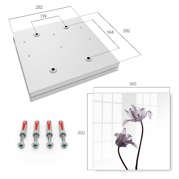 Modern kulcstartó szekrény Minimalista virágok