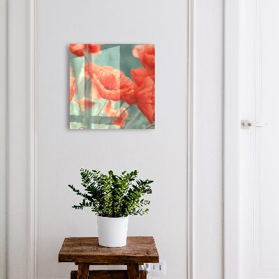 Kulcstartó doboz Piros pipacsok