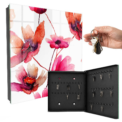 Modern kulcstartó szekrény Akvarell virágok