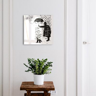 Modern kulcstartó szekrény Fekete sziluett
