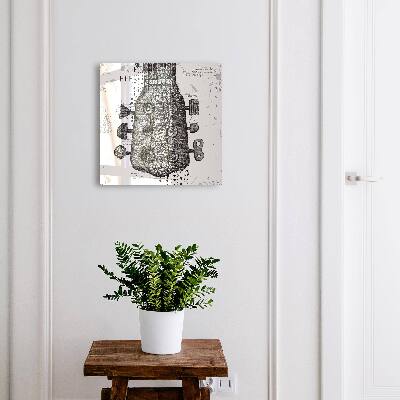 Modern kulcstartó szekrény Gitár illusztráció