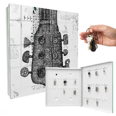 Modern kulcstartó szekrény Gitár illusztráció