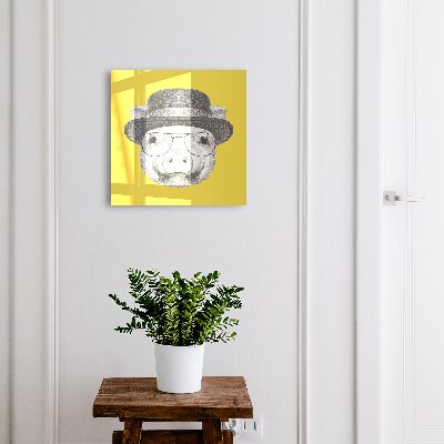 Modern kulcstartó szekrény Boldog kis malacka