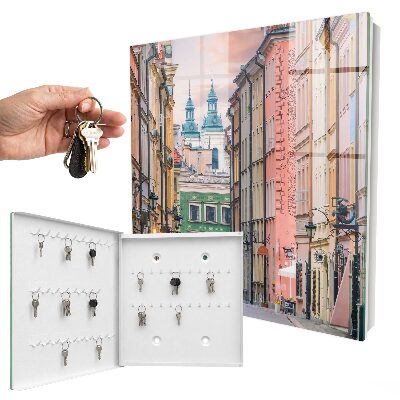 Modern kulcstartó szekrény Színes lakóépületek