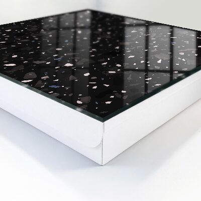 Modern kulcstartó szekrény Fekete terrazzo