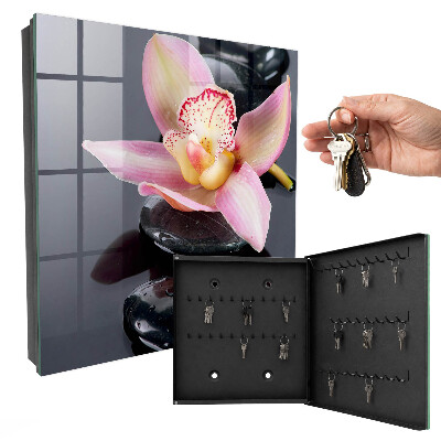 Modern kulcstartó szekrény Orchidea kövek