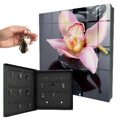 Modern kulcstartó szekrény Orchidea kövek