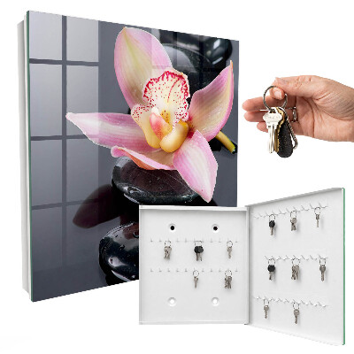 Modern kulcstartó szekrény Orchidea kövek