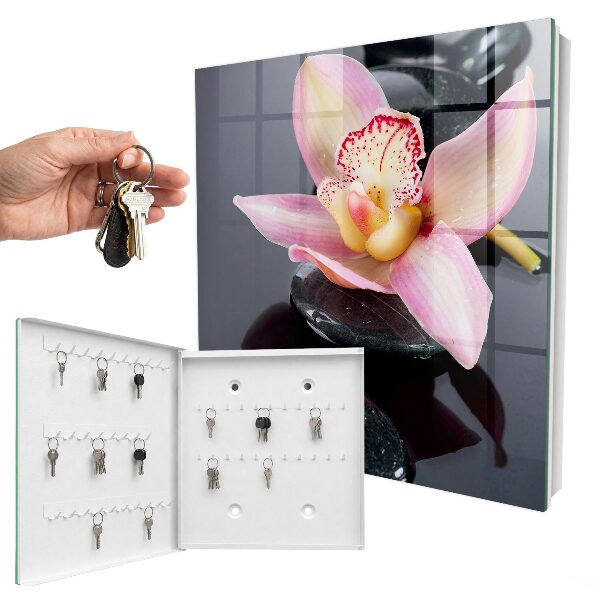 Modern kulcstartó szekrény Orchidea kövek