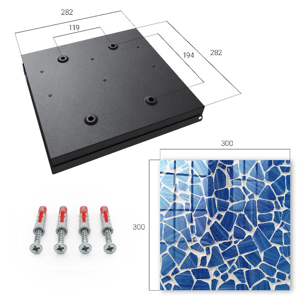 Modern kulcstartó szekrény Kék mozaik