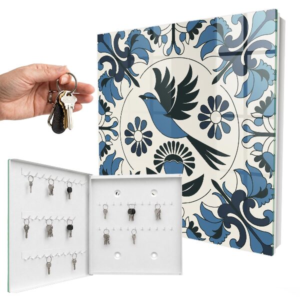 Modern kulcstartó szekrény Kék madár