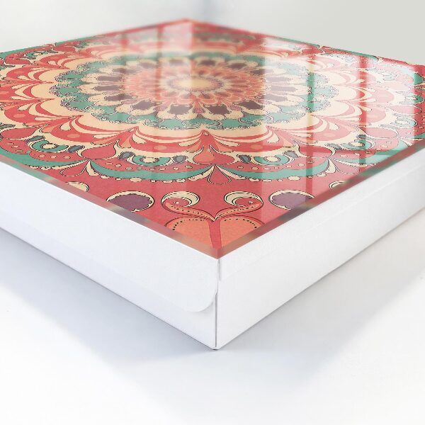 Modern kulcstartó szekrény Színes mandala
