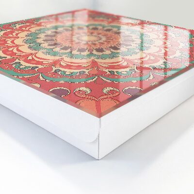 Modern kulcstartó szekrény Színes mandala